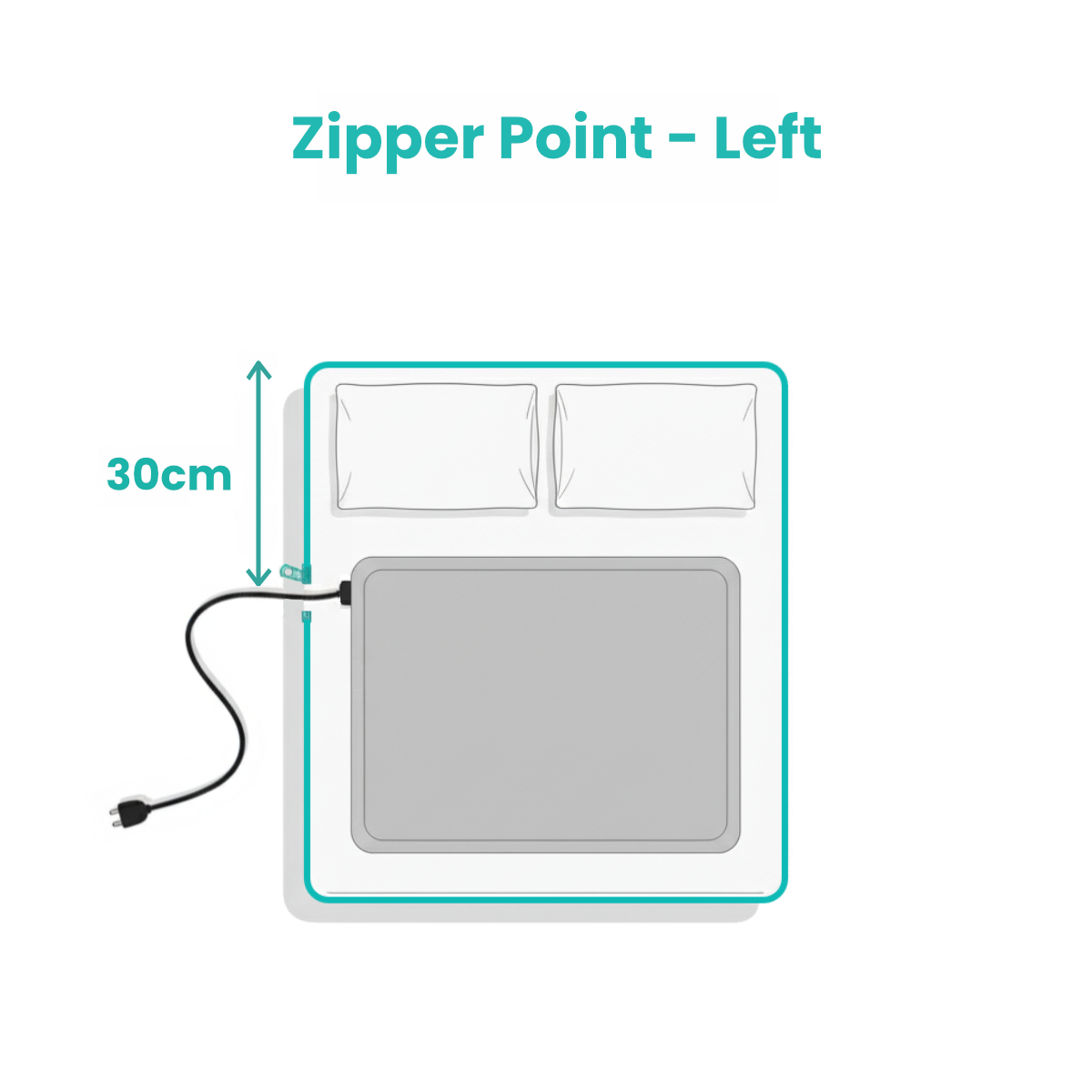 Zipbedz拉鏈床套 電暖氈左邊出線 Heating Blanket Cord on Left