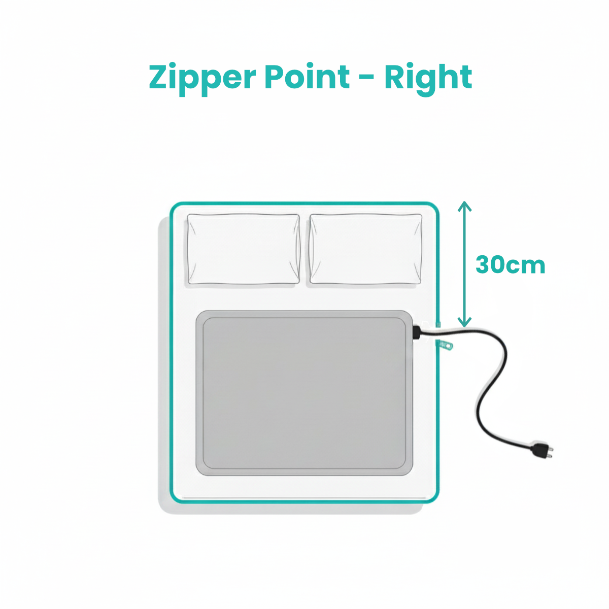 Zipbedz拉鏈床套 電暖氈右邊出線 Heating Blanket Cord on Right