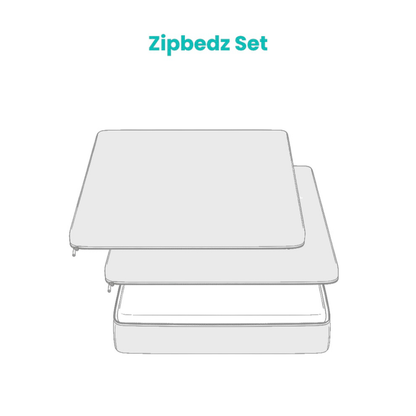 Zipbedz拉鍊床套，2塊替換床面+1底框 Zipbedz Set, 2Covers + 1Base